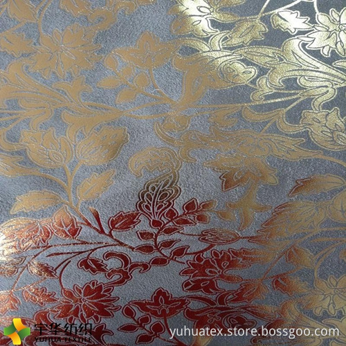 Yuhua Foil Suede Blackout Curtain Fabric Home Textile